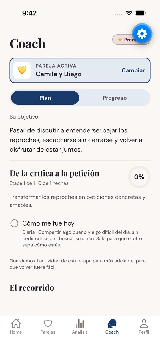 El coach de Balancea2: el objetivo de la pareja y la etapa en curso, De la crítica a la petición.